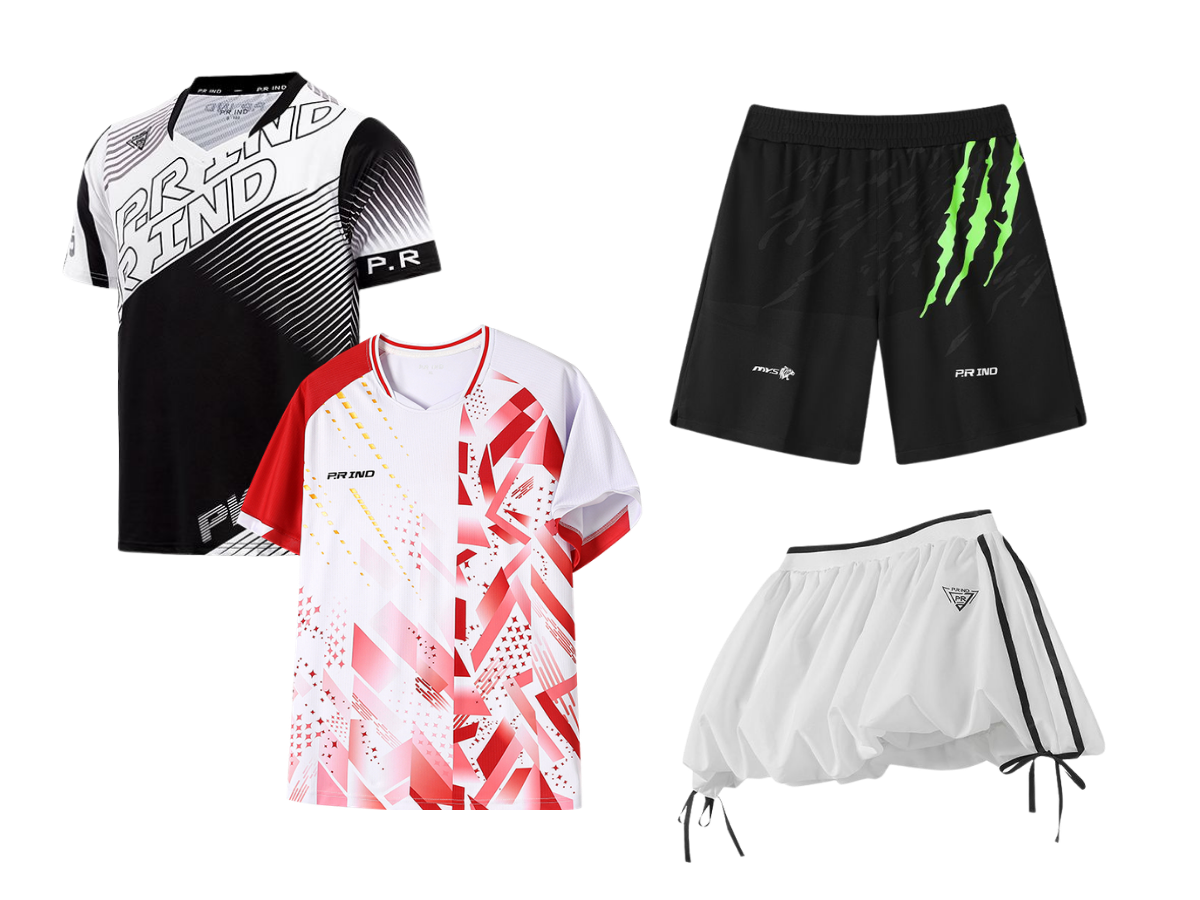 PRIND T-shirts, shorts and skirt